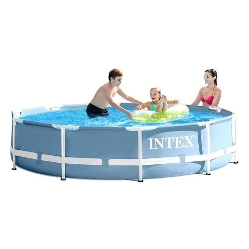 26702 / Бассейн каркасный INTEX Prism Frame Pool (круг) 3,05х0,76м, арт. 28702 - 26702 Бассейн каркасный круглый INTEX Prism Frame Pool 3,05х0,76+фильтр-насос картр. 1250 л/ч